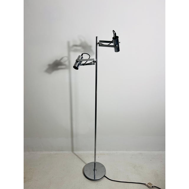 Midcentury Chrome Floor Lamp, Germany, 1970s For Sale - Image 6 of 12