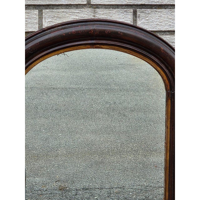19th Century Victorian Walnut, American Made Mirror Original Paint. For Sale - Image 9 of 17