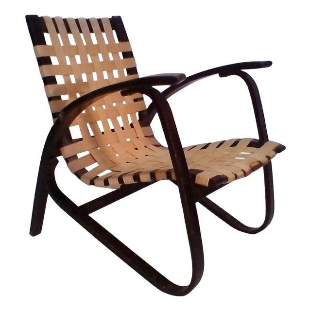 Beechwood Armchair by Jan Vaněk, 1930s For Sale