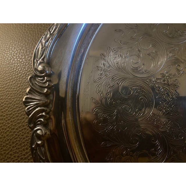 1970s Sheridan Commemerative Silver Platter "Primary Care David Grant Usaf" For Sale - Image 4 of 6