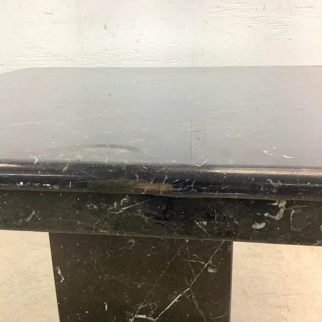 Vintage Nero Marquina Marble Coffee Table For Sale - Image 9 of 12