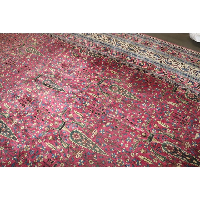 Vintage Indian Larestan Plum Rug rug no.10839 For Sale - Image 4 of 15