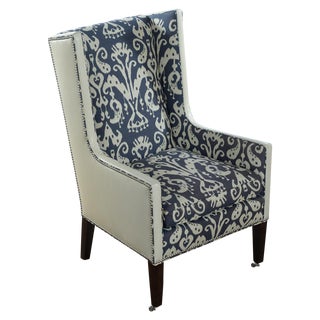 Wing Leather Chair by Lee Industries For Sale