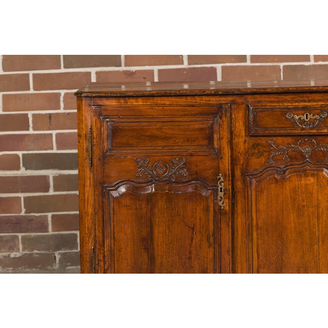 French 19th Century Carved Walnut Buffet with Two Doors and Single Drawer For Sale In Atlanta - Image 6 of 12