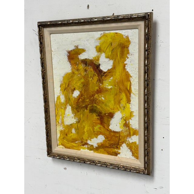 Design Plus Gallery presents a Framed "Meditation" Abstract Oil on canvas by Artist Eve Binswanger. This abstract...
