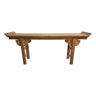 Vintage Elm Altar Console Table For Sale