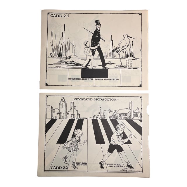 1935 Children's Music Print Set/2 For Sale