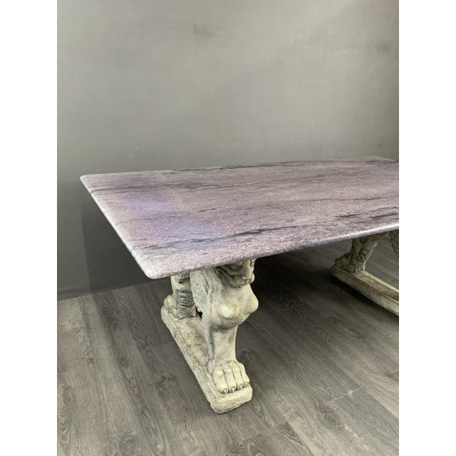 1950s 20th Century Marble Dining Table, 1950s For Sale - Image 5 of 11