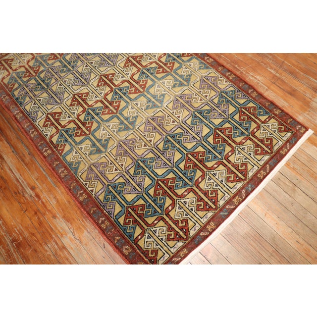 Vintage Turkish Anatolian Scatter Rug - 3'7" x 5'7" For Sale - Image 4 of 9