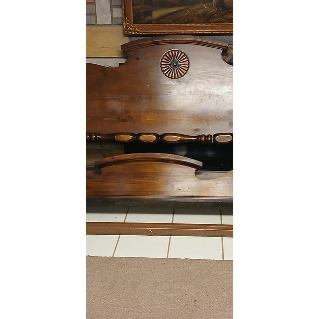 Wood 1940s Vintage Federal Era Solid Wood Spindle Back Bed For Sale - Image 7 of 12