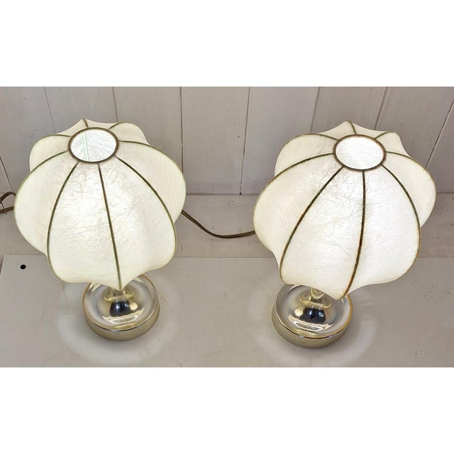Plastic Vintage Bedside Lamps with Cocoon Shades by Alfred Wauer for Goldkant-Leuchten, 1960s, Set of 2 For Sale - Image 7 of 9