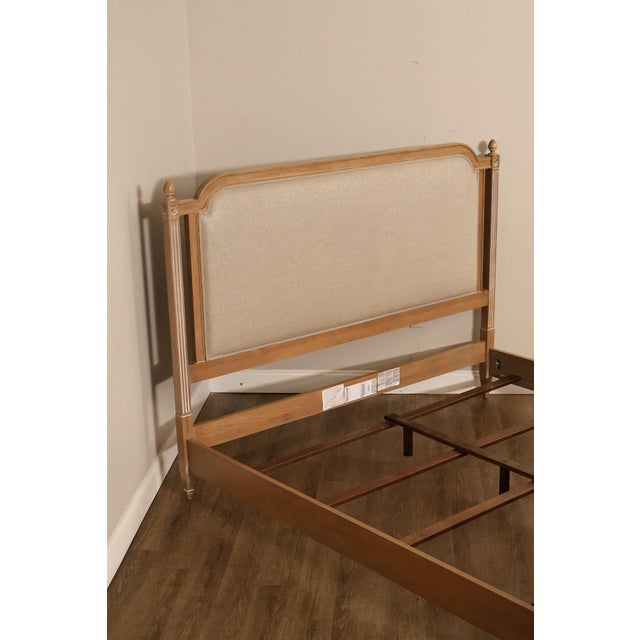 Ethan Allen Ethan Allen King 'Allesandra' Upholstered Bed Frame For Sale - Image 4 of 18