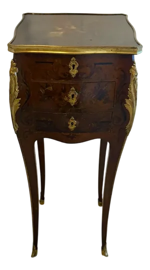 French Victorian Lacquered Ormolu Mounted Jewellery Cabinet or Lamp Table, 1860s