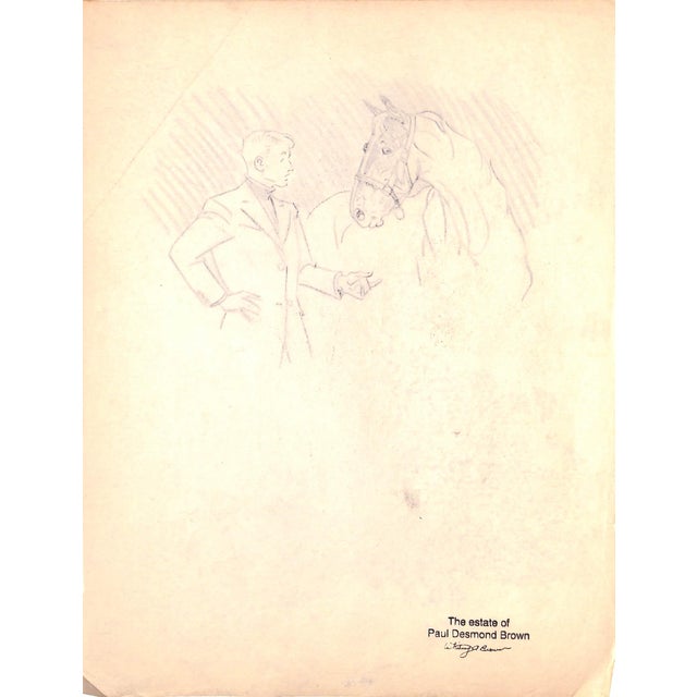 Art Sz: 11"H x 8 3/8"W 1944 Provenance stamp on verso: The Estate of Paul Desmond Brown *Book sold separately*