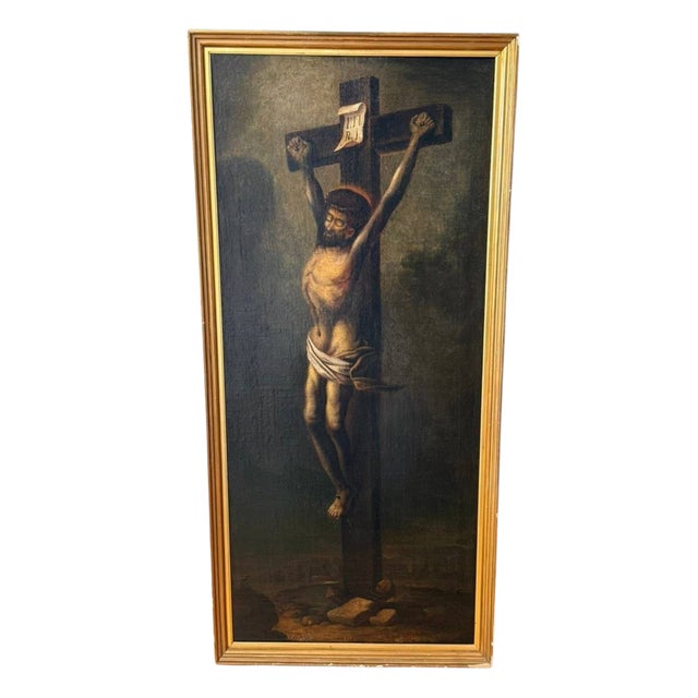 Spanish School Artist, Figurative Composition, 17th Century, Oil Painting on Canvas For Sale - Image 12 of 12