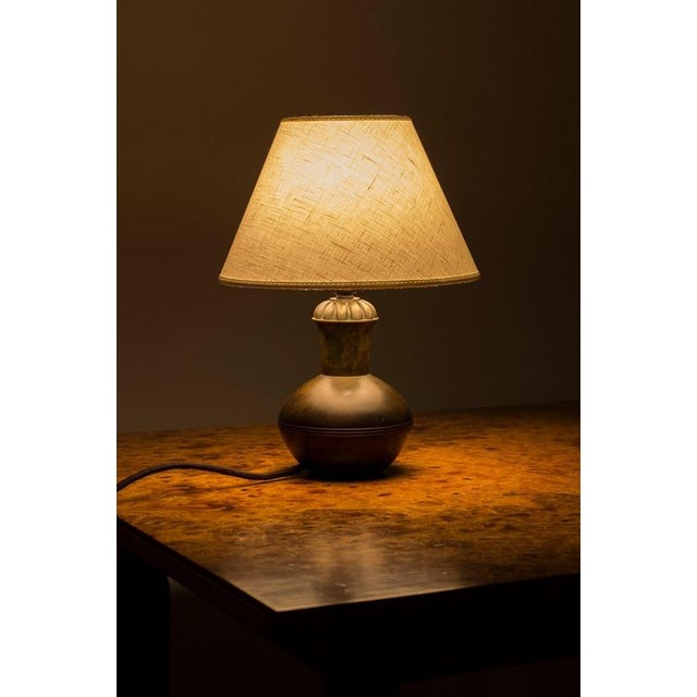 Metal Bronze Table Lamp, 1930s For Sale - Image 7 of 11