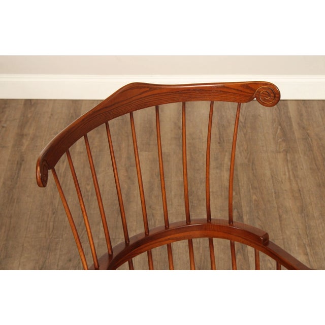 Frederick Duckloe Cherry Windsor Style Writing Armchair For Sale In Philadelphia - Image 6 of 12
