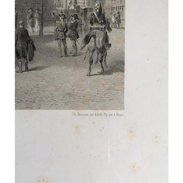 French Artist, Paris, Mid-19th Century, Black and White Print on Paper For Sale - Image 5 of 18