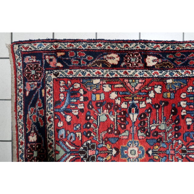 1920s, Antique Persian Hamadan Handmade Runner 3.5' X 9.9' For Sale - Image 11 of 13