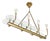 1930s Italian Art Deco Brass and Glass 8-Light Pendant For Sale