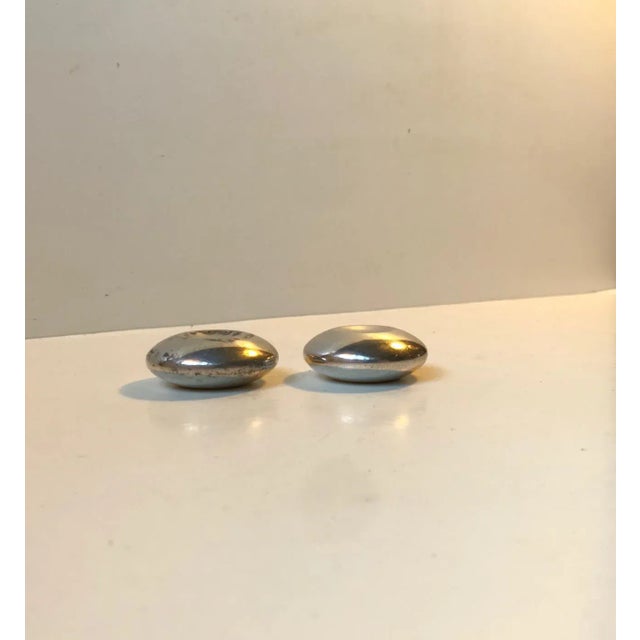 Sterling Silver Salt and Pepper Shakers by Hans Hansen for Cohr, Set of 2 For Sale - Image 4 of 7