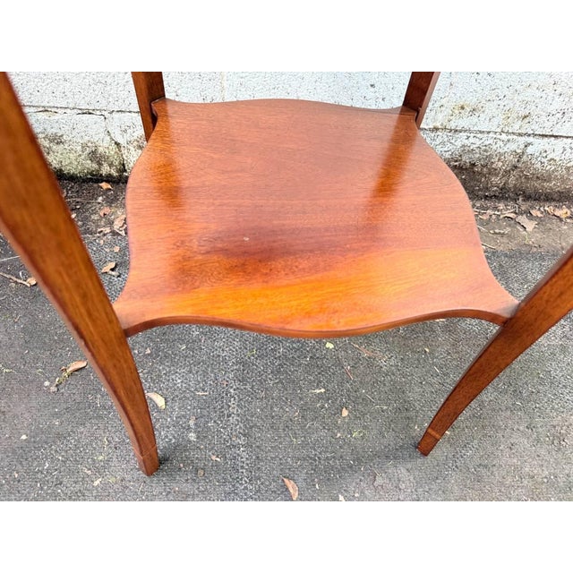 Wood Early 20th Century Edwardian Style Scalloped Top Tray Table. For Sale - Image 7 of 14