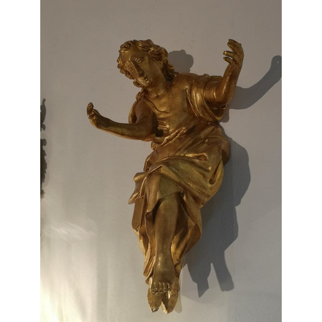 Baroque Angel Statues, 1800s, Gitwood, Set of 2 For Sale - Image 12 of 18