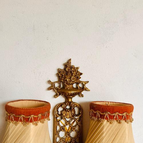 Gold Vintage Rococo Wall Sconce For Sale - Image 8 of 11