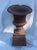 Rustic Antique Iron Garden Urn For Sale - Image 3 of 8