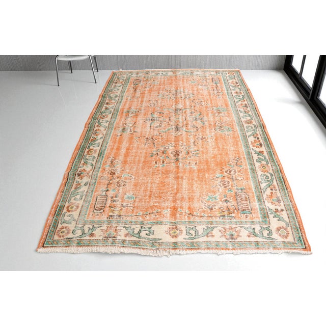 Oushak Vintage Handmade Rug For Sale - Image 6 of 6