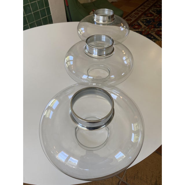 Space Age Chandelier in Chromed Metal, 1970s For Sale - Image 4 of 18