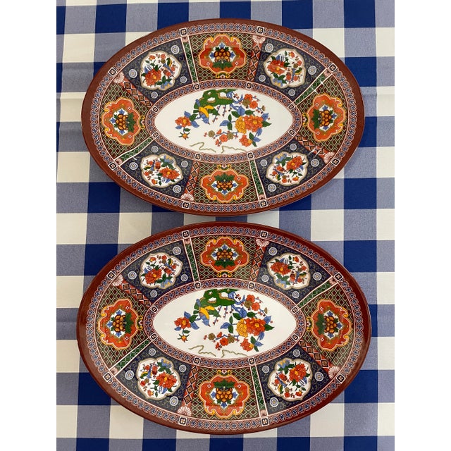1994 Tai-Hong Imari Melamine Ware Large Oval Platters - a Pair For Sale In New Orleans - Image 6 of 6
