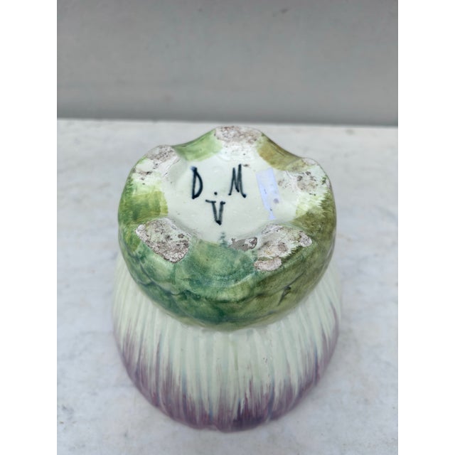 Ceramic Majolica Cache Pot Delphin Massier Circa 1890 For Sale - Image 7 of 7