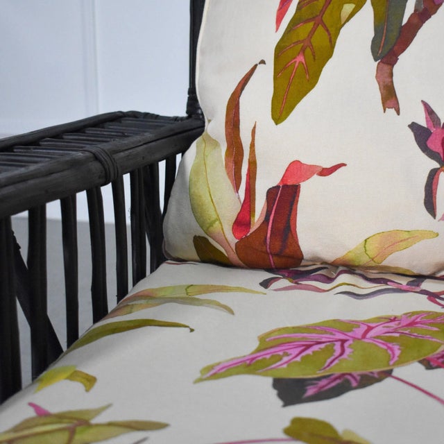 1920's American Art Deco Split Reed Stick Wicker President's Arm Chair For Sale In Tampa - Image 6 of 9