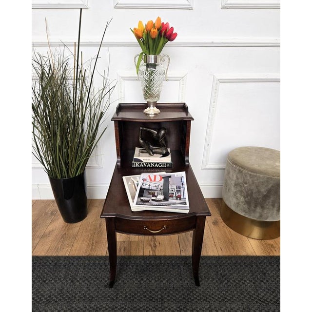 Antique Italian Walnut Side Table, 1890s For Sale - Image 3 of 9