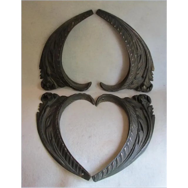 A set of 4 Antique Bronze Architectural Elements. There are 2 pairs (4 pieces), the set features an Acanthus Leaf motif....