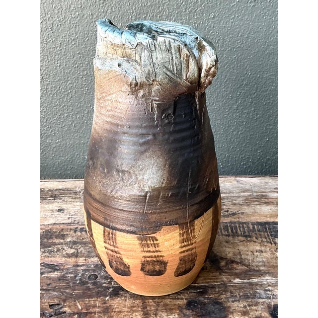 Vintage Handcrafted Studio Pottery Vase For Sale - Image 9 of 17