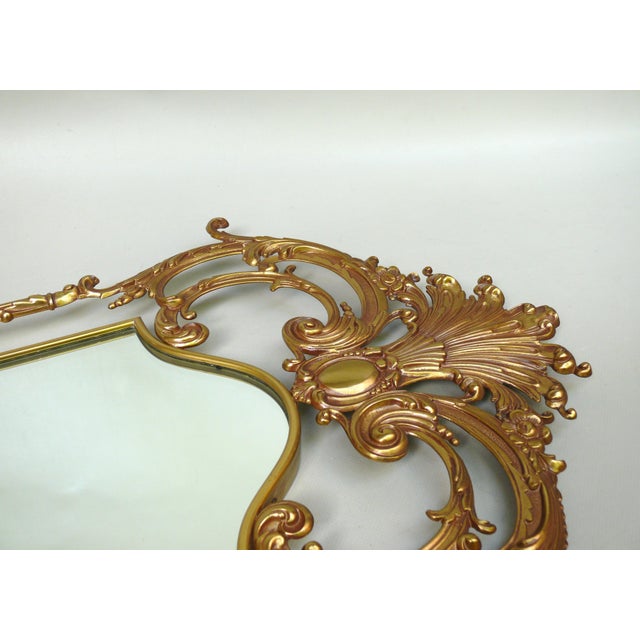 Brown Louis XV Style Wall Mirror, France, 1970s For Sale - Image 8 of 18