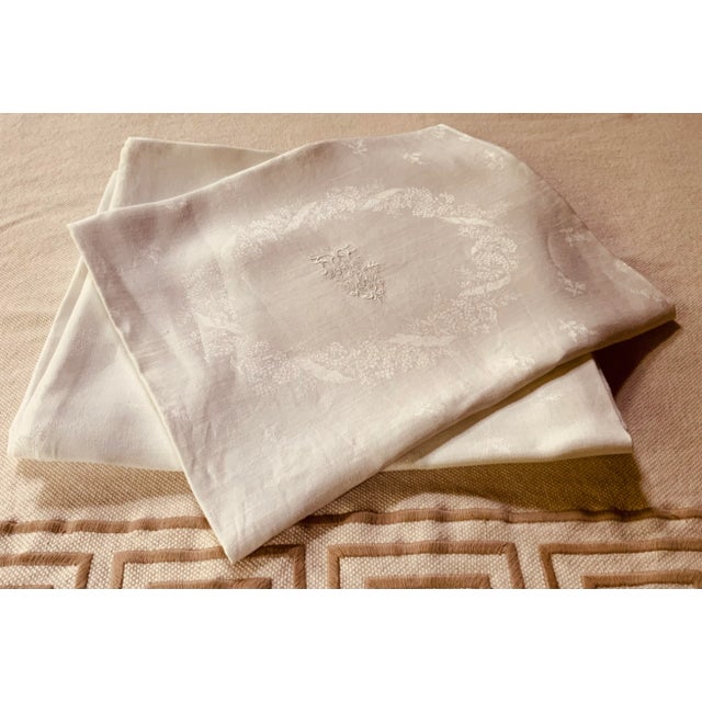 1930s French Linen Dinner Napkins- Set of 4 For Sale - Image 12 of 12