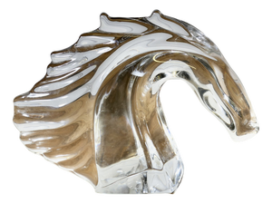 Crystal Head of a Horse from Daum of Nancy, France, 1960s