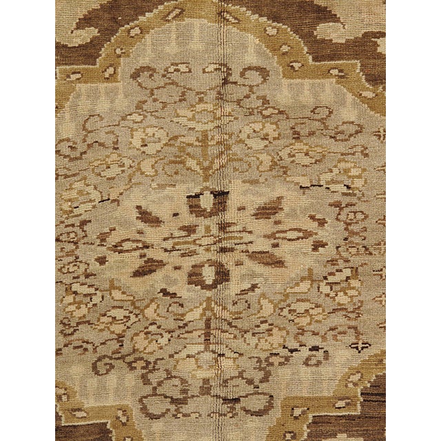 Traditional 1940s Vintage Turkish Oushak Area Rug , 7'4 X 10'3 For Sale - Image 3 of 4