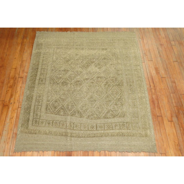 Zabihi Collection Vintage Persian Souf Jajim Carpet - 5' x 5'11" For Sale In New York - Image 6 of 6