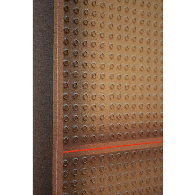 1970s Unique Large Vintage Maxwell Pochoir Relief Painting by Paul Maxwell, 60" X 48" For Sale - Image 5 of 16