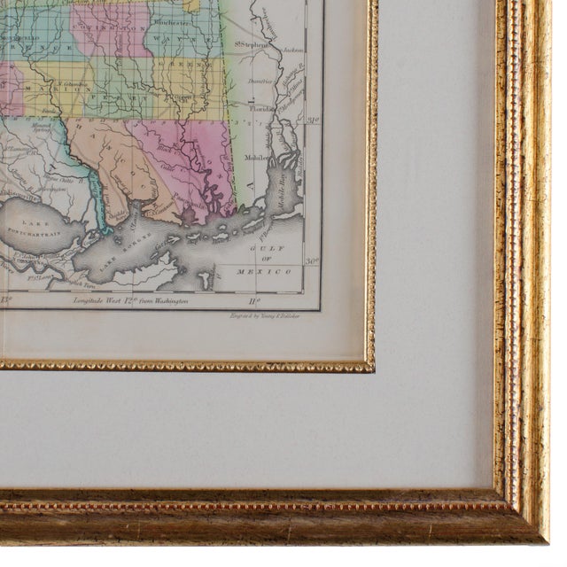 Map of Mississippi Carey & Lea, 1822 For Sale - Image 4 of 5