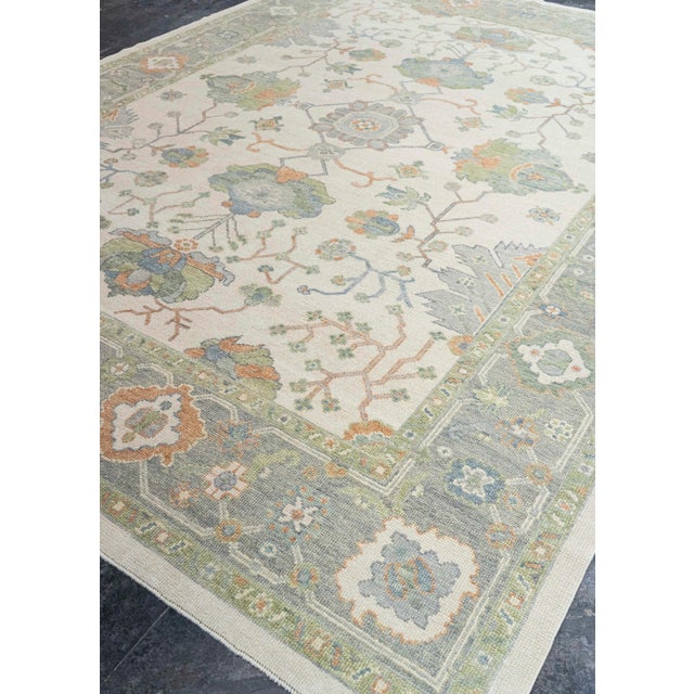 Dark Gray Turkish Oushak Rug 9'6" x 12'8" #20421 For Sale - Image 8 of 8
