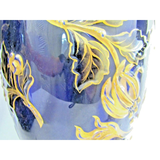 Late 19th Century Keller & Guerin French Porcelain Vase With Lion Rampant Table Lamps - a Pair For Sale - Image 13 of 16