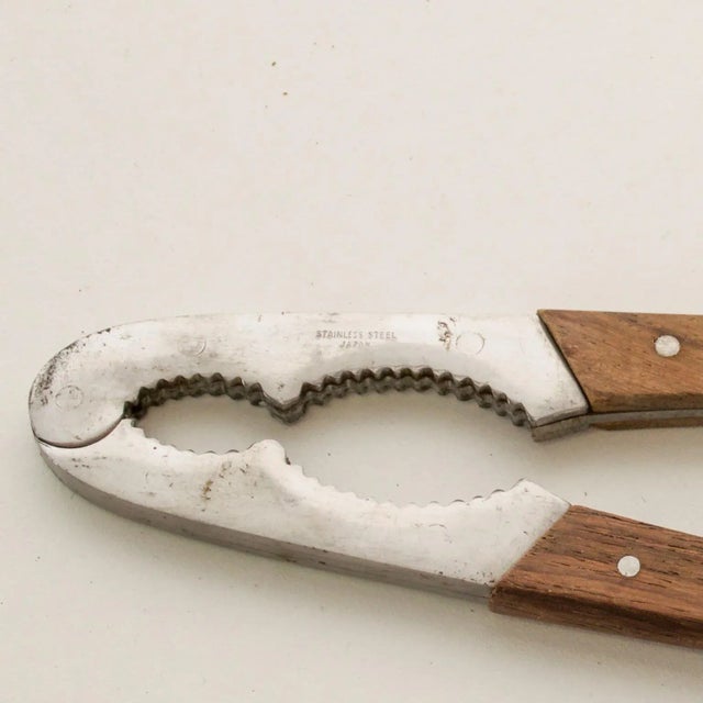 Wood Mid Century Modern Stainless Steel Rosewood Nutcracker Bar Tool Utensil For Sale - Image 7 of 8