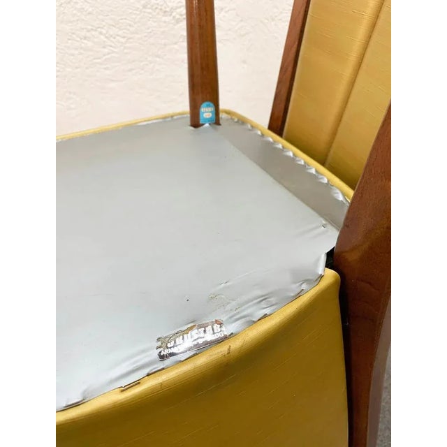 Set of Beige Vinyl & Beech Upholstered Dining Chairs from N.F. Ameublement, 1950s For Sale - Image 13 of 16