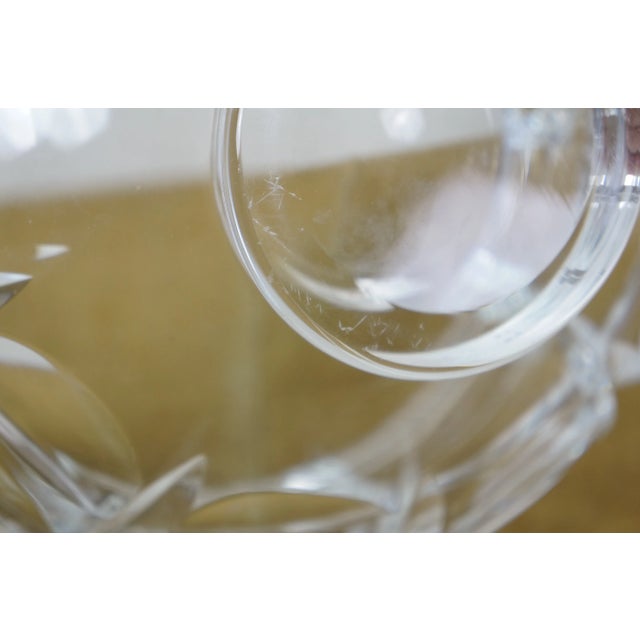 Transparent Mid 20th Century Orrefors Simon Gate Thousand Windows Large Cut Crystal Nut Bowl Compote 8.5" For Sale - Image 8 of 11