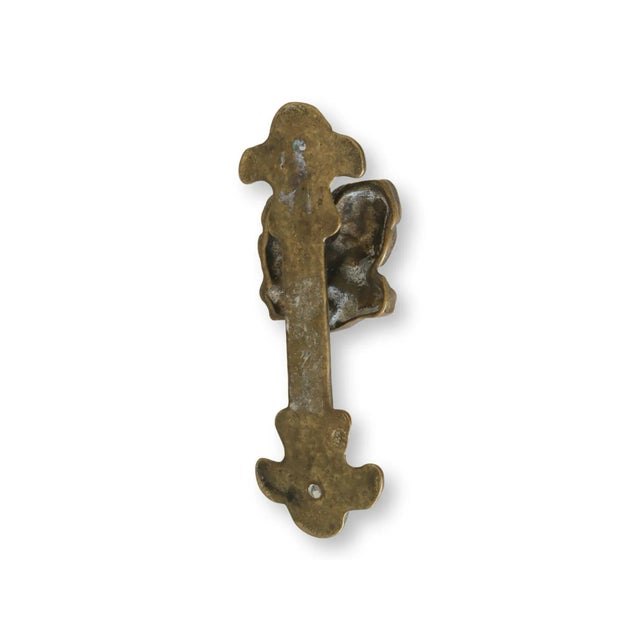 Victorian Antique English Brass Pekinese Door Knocker For Sale - Image 3 of 3